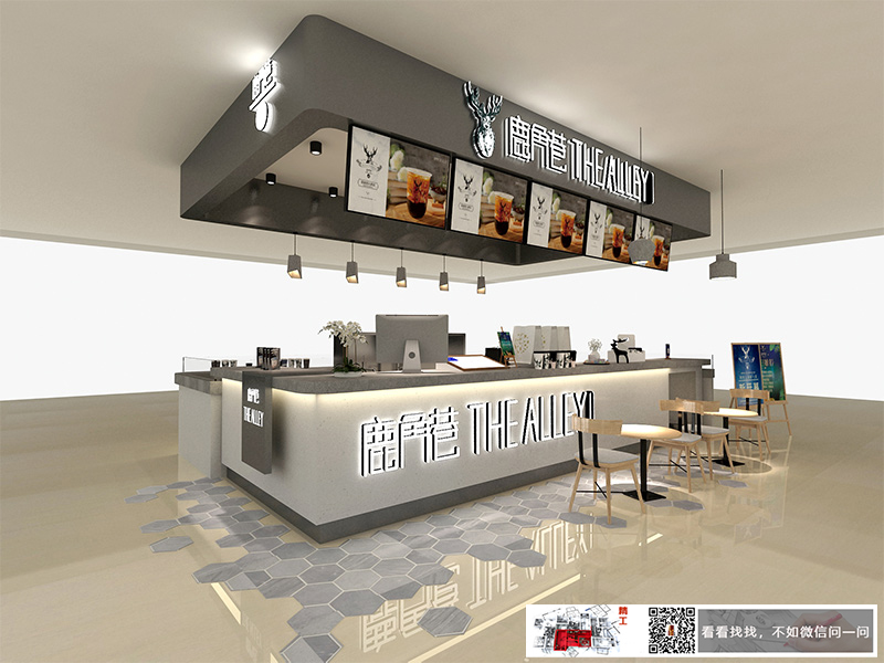 奶茶店装修设计效果图2