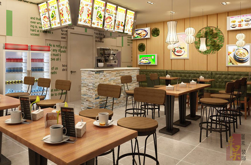 长沙餐饮门店装修公司印象之星｜茶餐厅店装修设计效果案例效果图