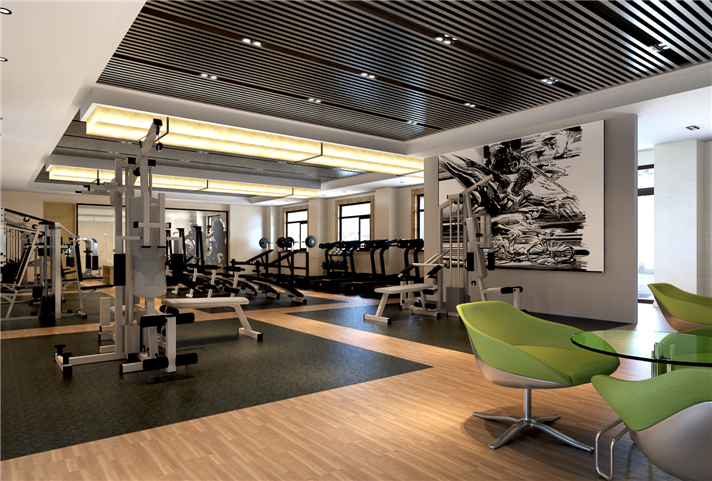 长沙娱乐空间装修公司健身房装修设计案例效果图